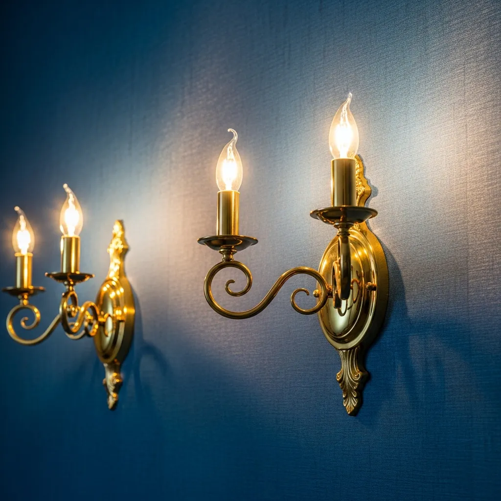 Kultaiset seinävalaisimet